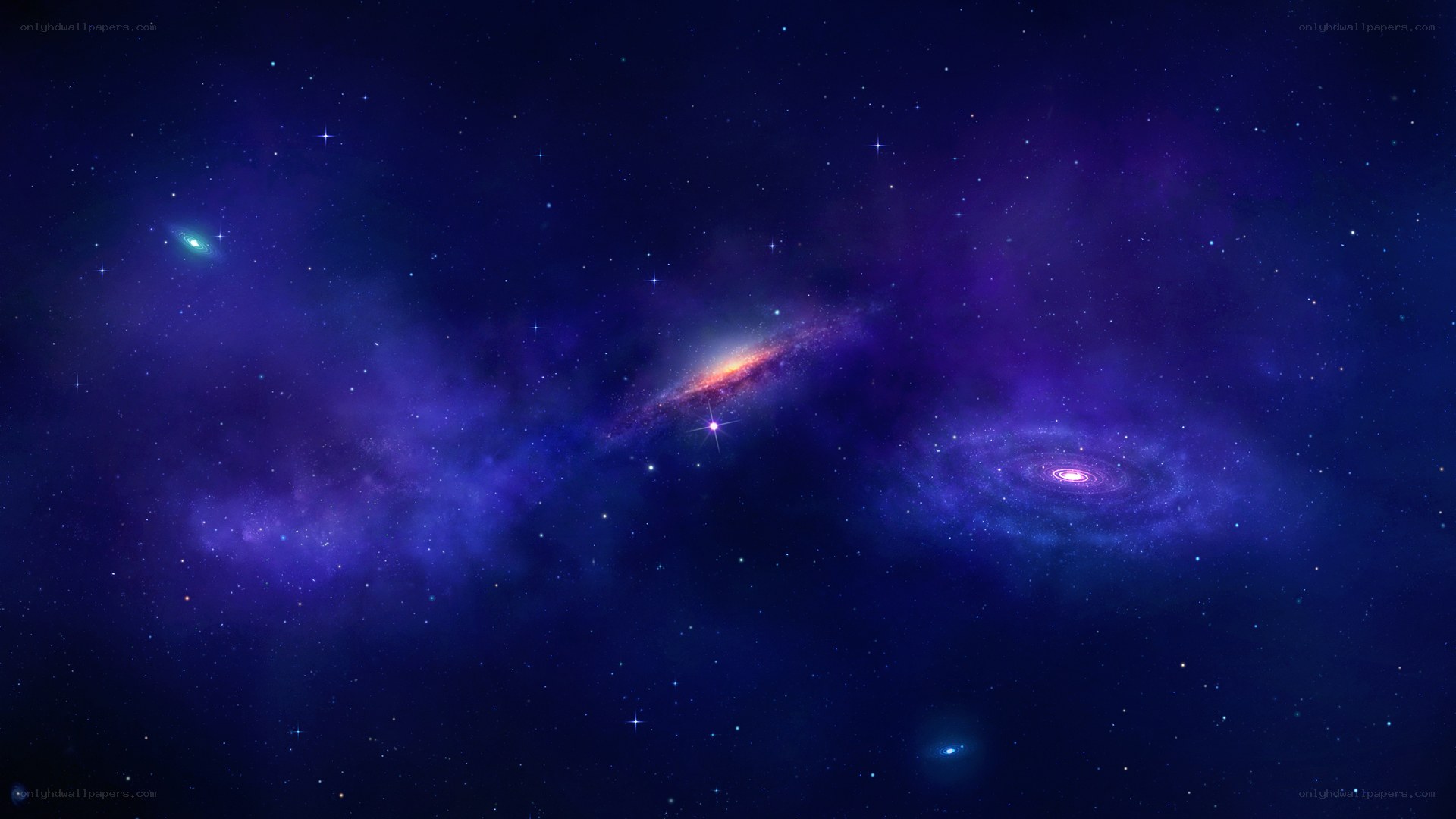Galaxy cluster in deep space