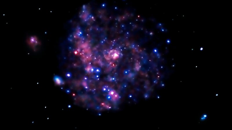Galaxy cluster in deep space