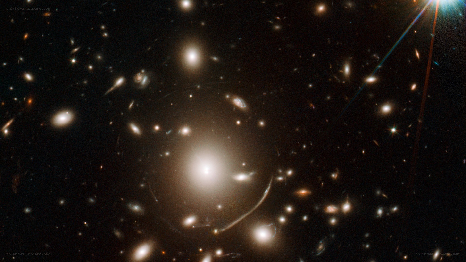 Galaxy cluster in deep space