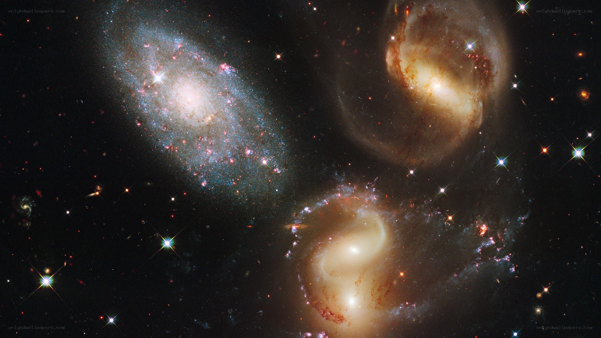 Galaxy cluster in deep space
