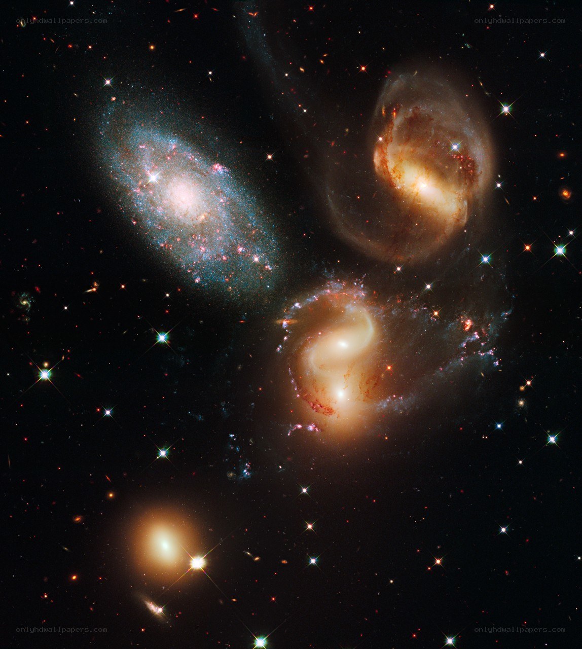 Galaxy cluster in deep space
