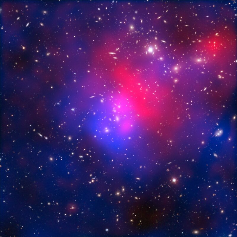 galaxy cluster in deep space