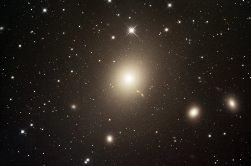 Galaxy cluster in deep space