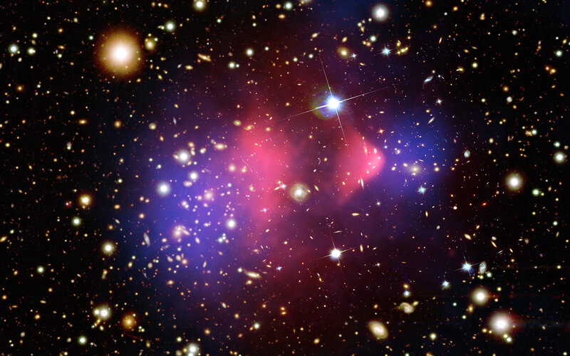 Galaxy cluster in deep space