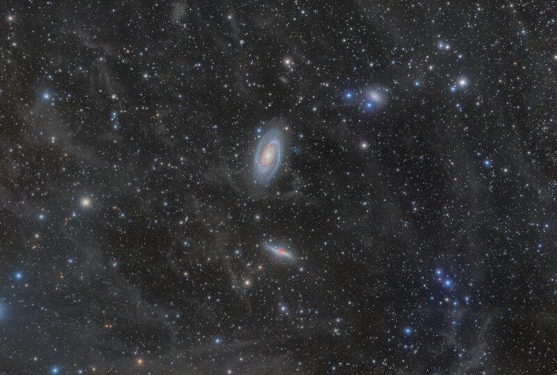 Galaxy cluster in deep space
