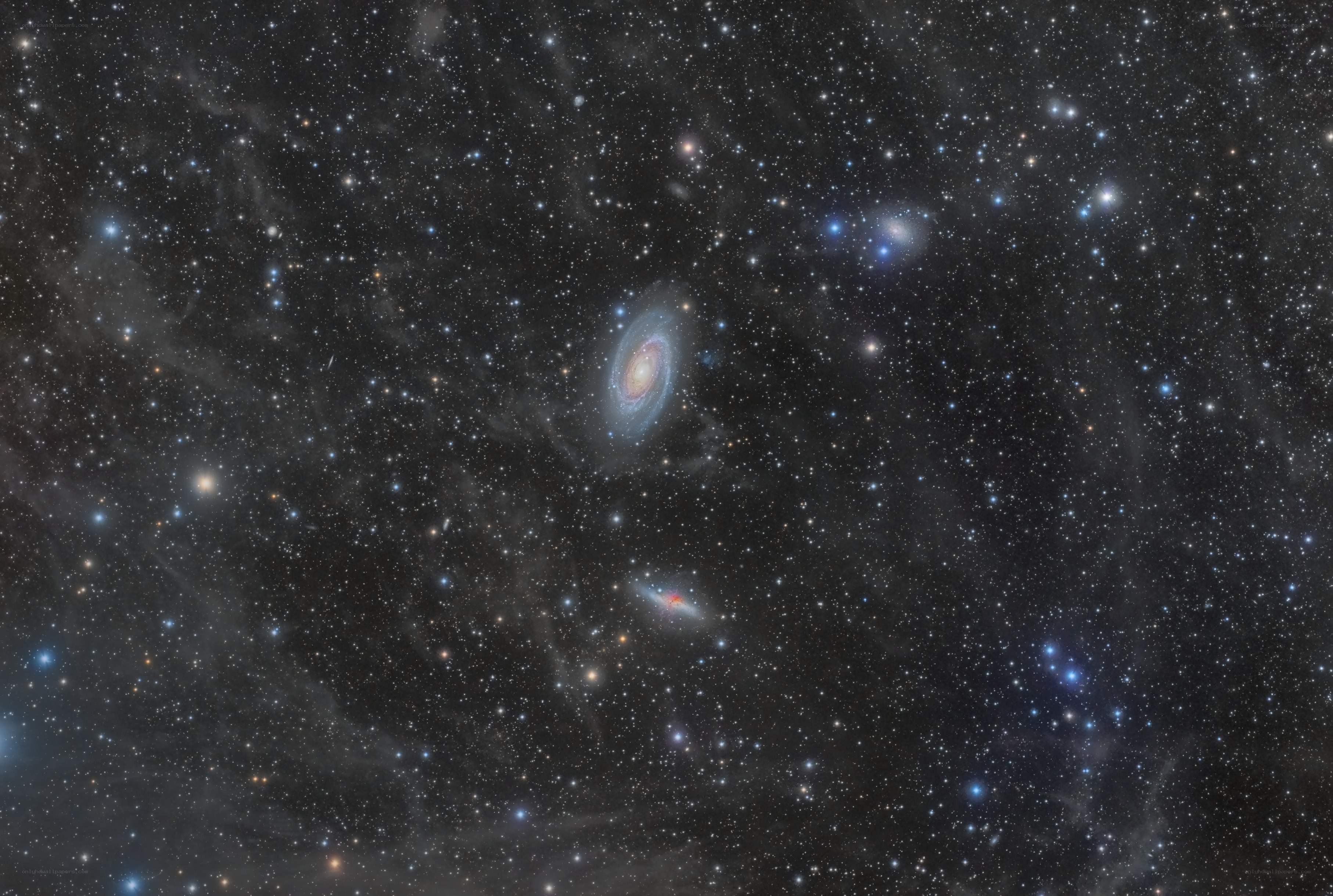Galaxy cluster in deep space
