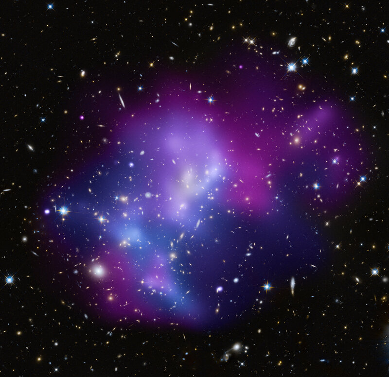 Galaxy cluster in deep space