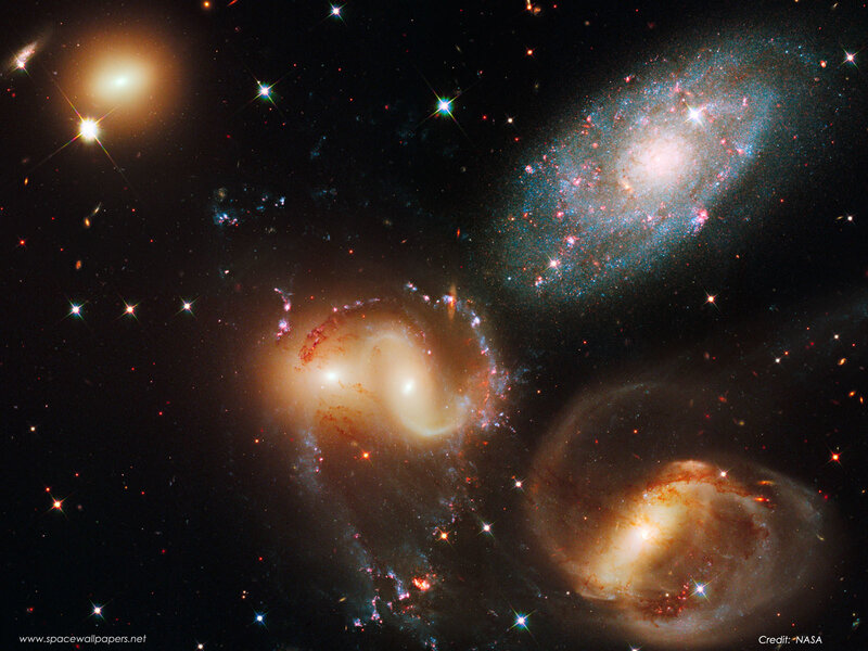 Galaxy cluster in deep space