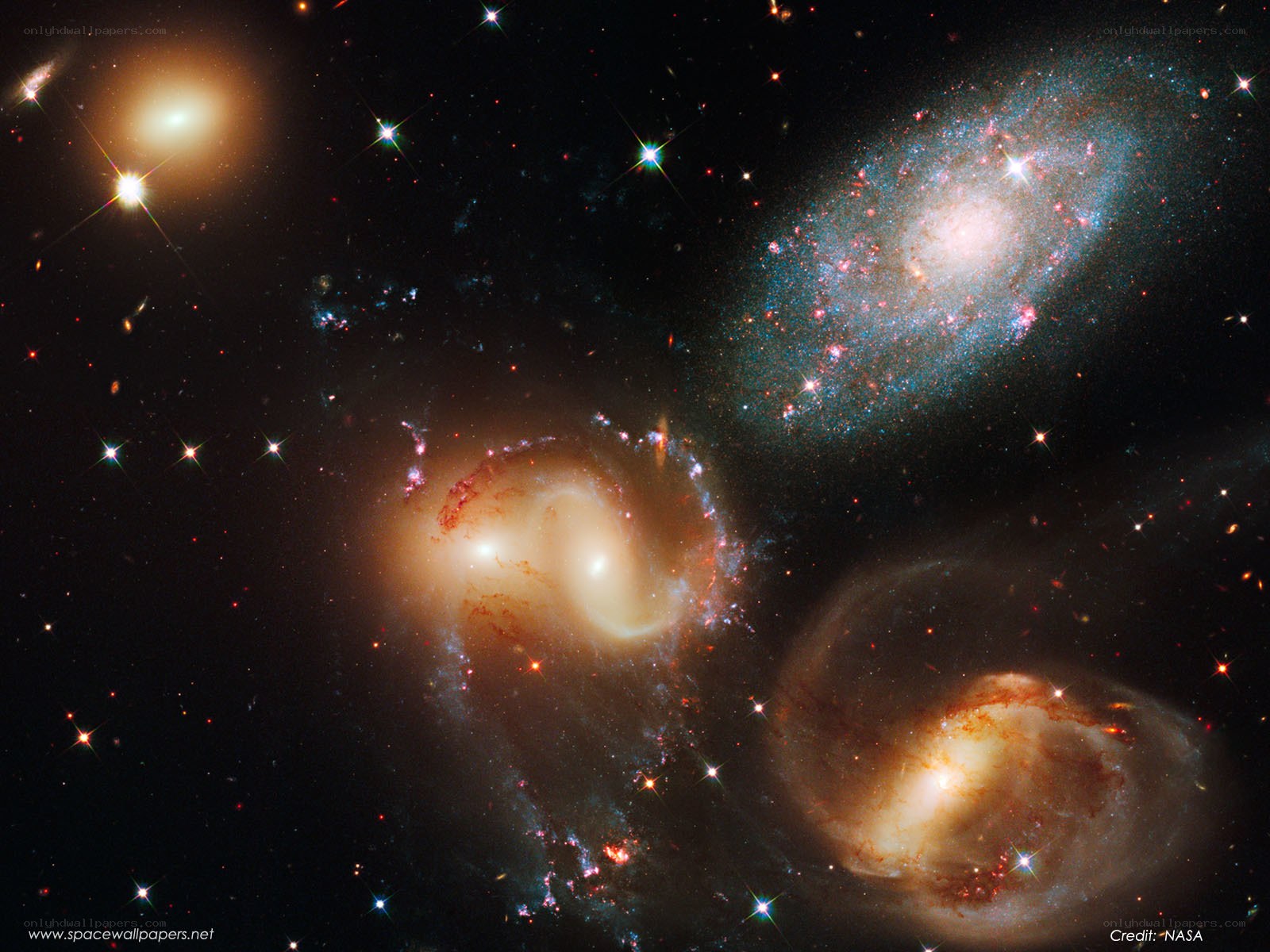 Galaxy cluster in deep space