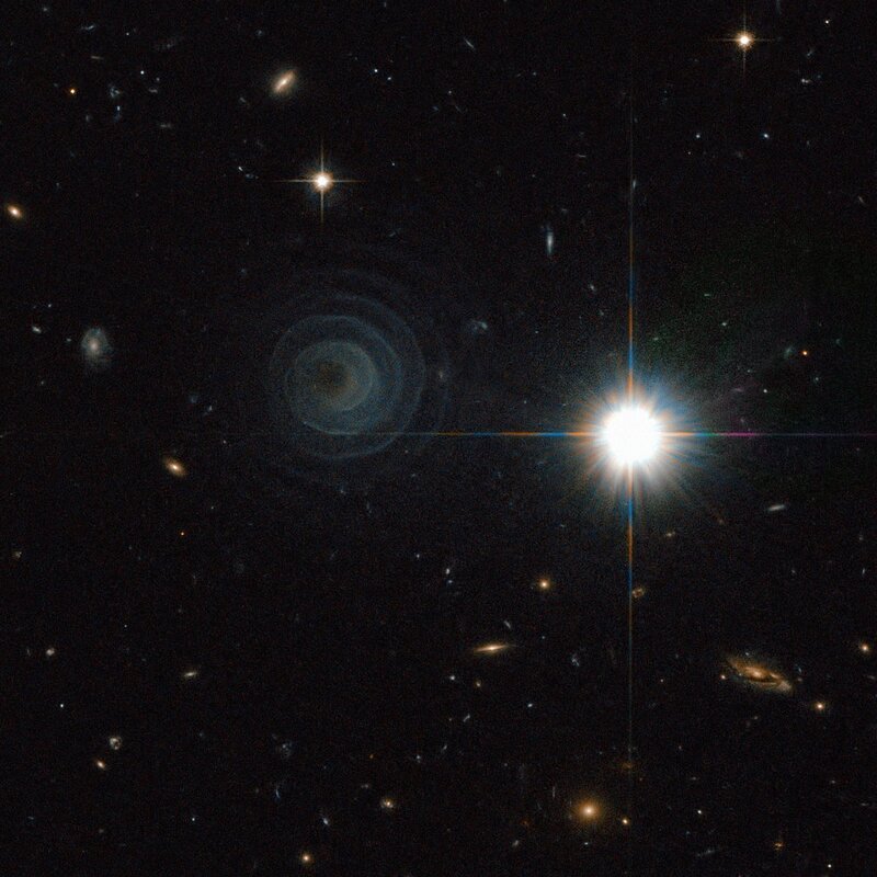 Galaxy cluster in deep space