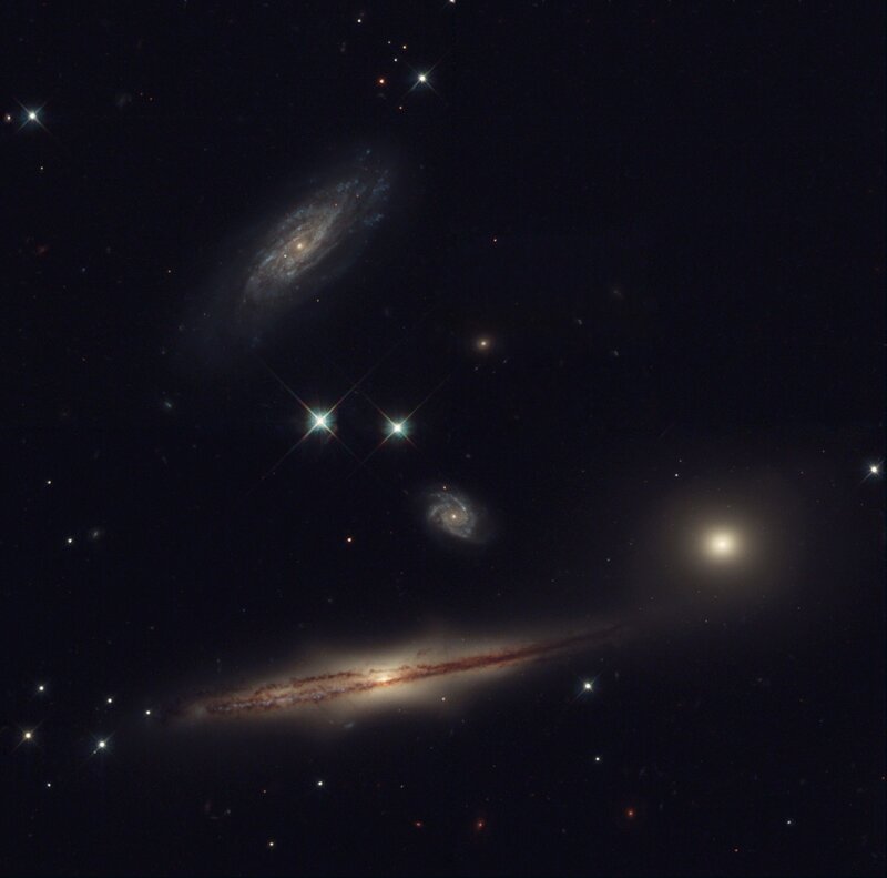 Galaxy cluster in deep space