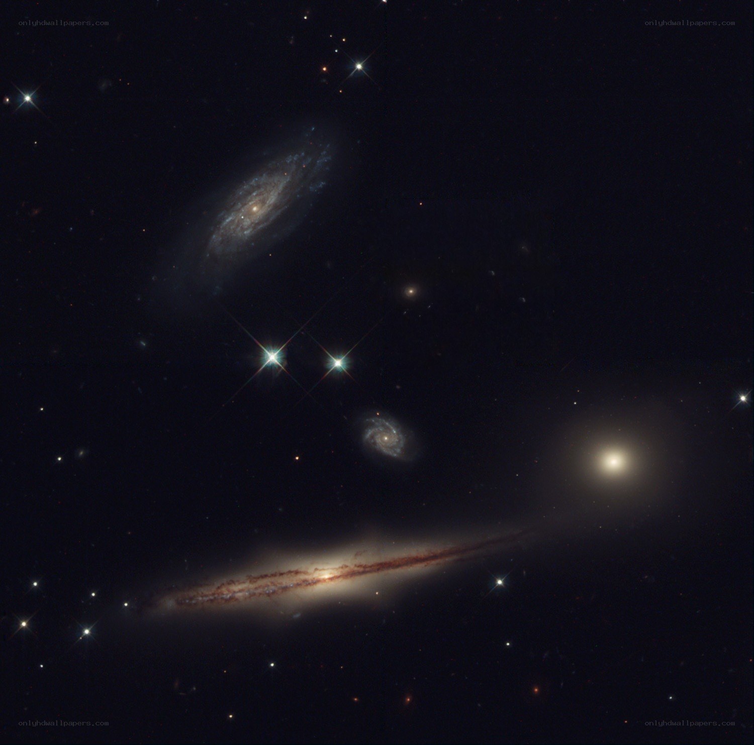Galaxy cluster in deep space