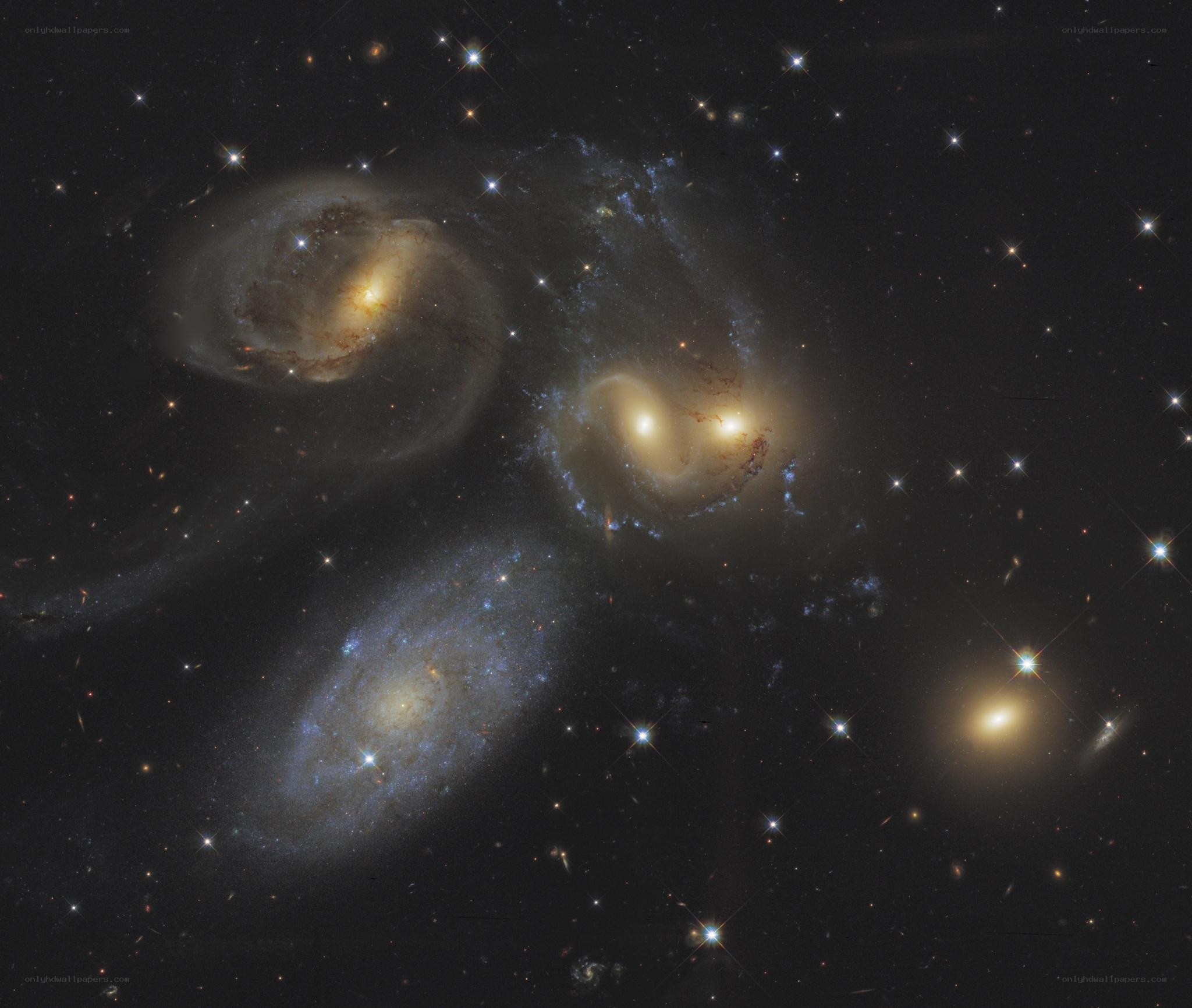Galaxy cluster in deep space