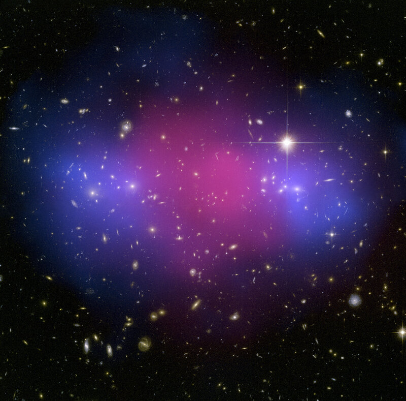 Galaxy cluster in deep space