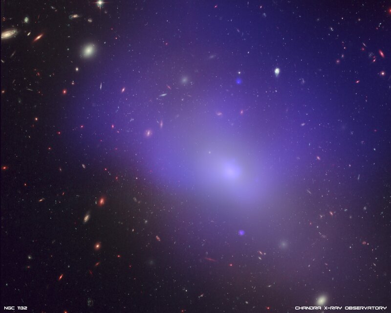 Galaxy cluster in deep space