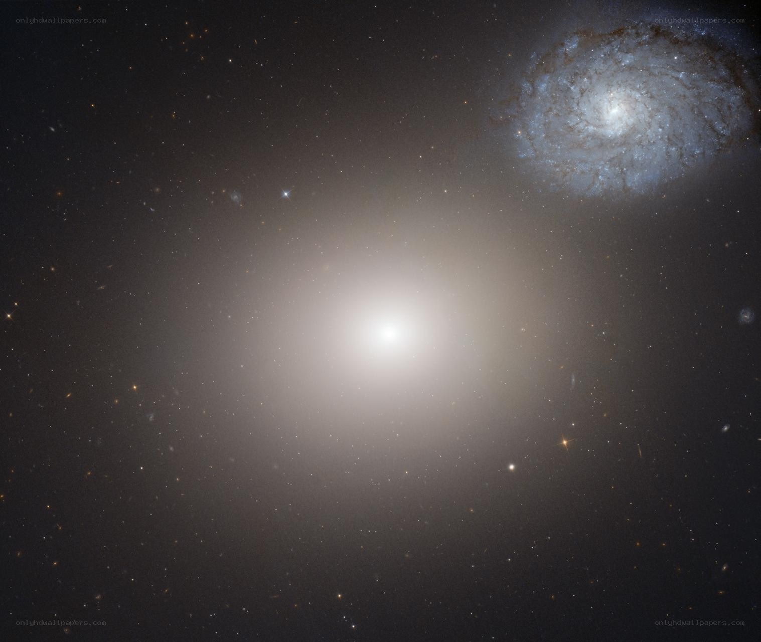 Galaxy cluster in deep space