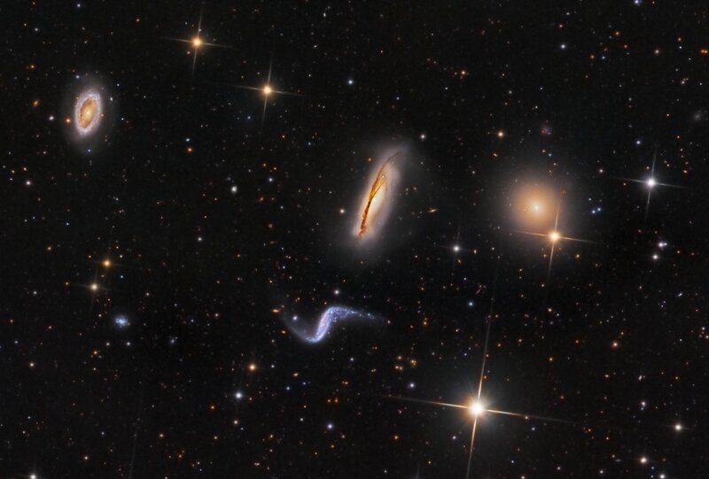 Galaxy cluster in deep space