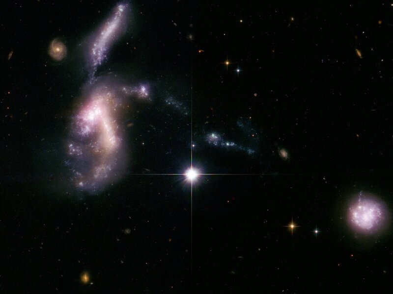 Galaxy cluster in deep space