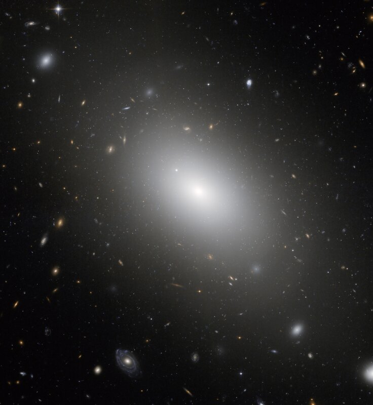 Galaxy cluster in deep space