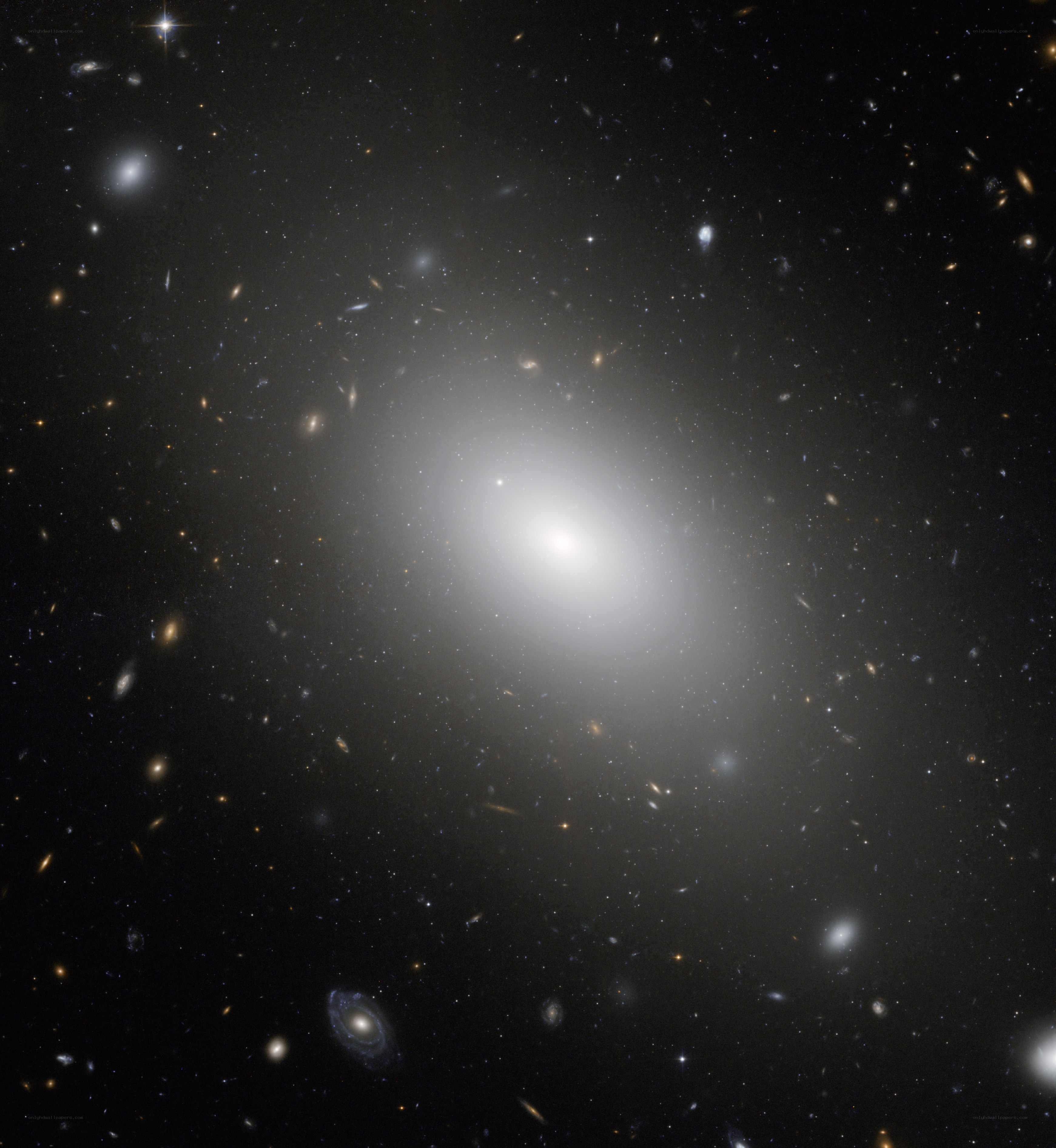 Galaxy cluster in deep space
