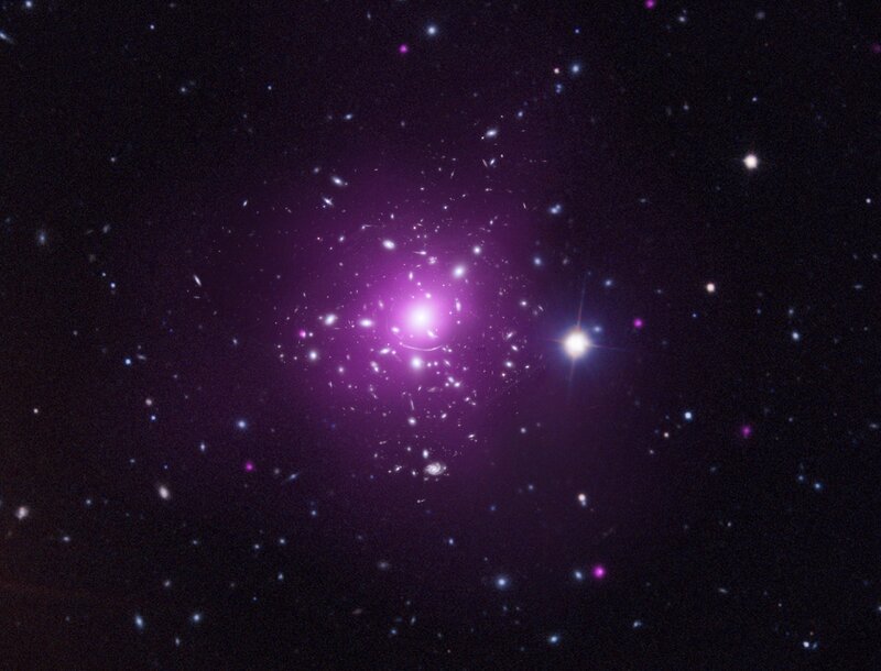 Galaxy cluster in deep space