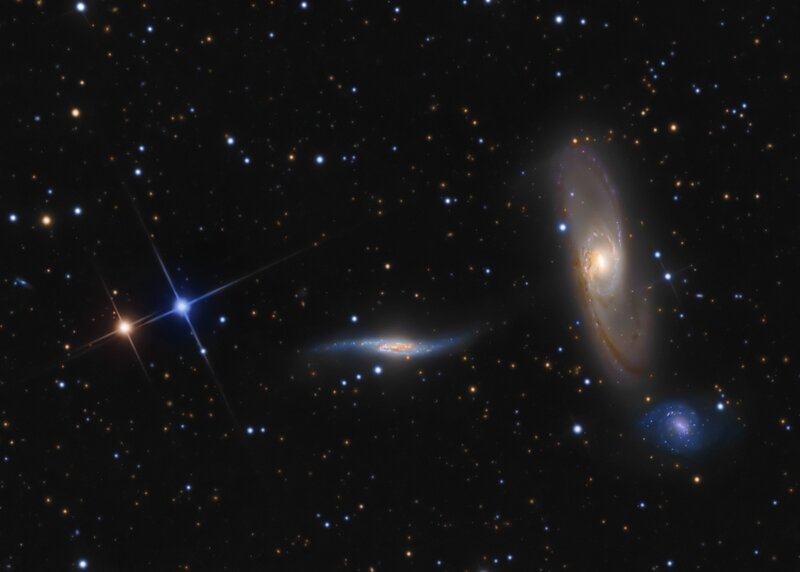 Galaxy cluster in deep space