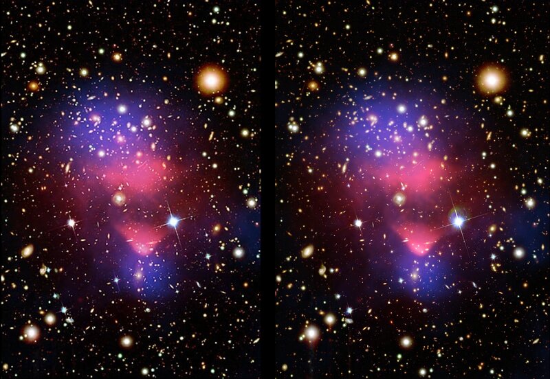 Galaxy cluster in deep space