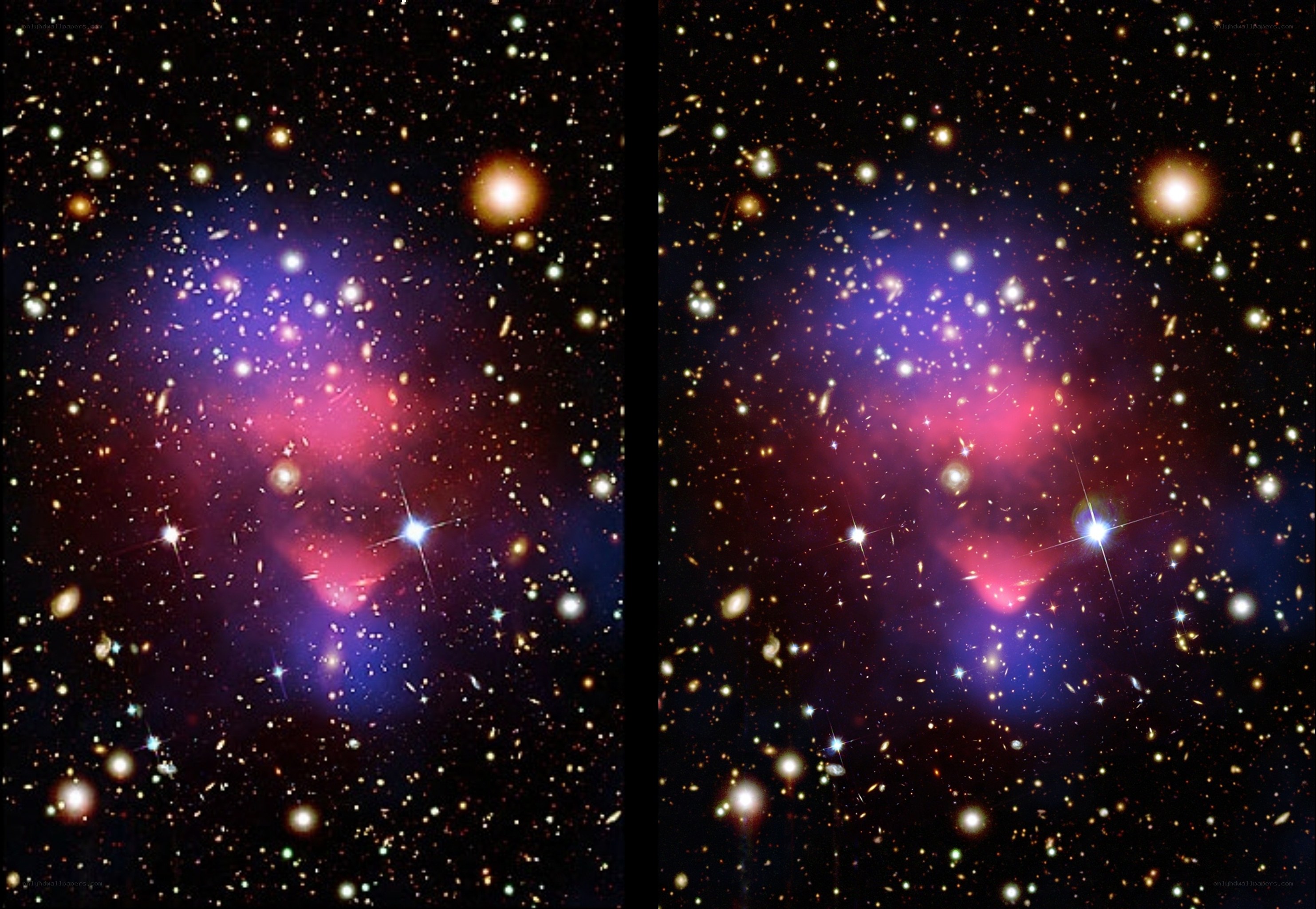 Galaxy cluster in deep space