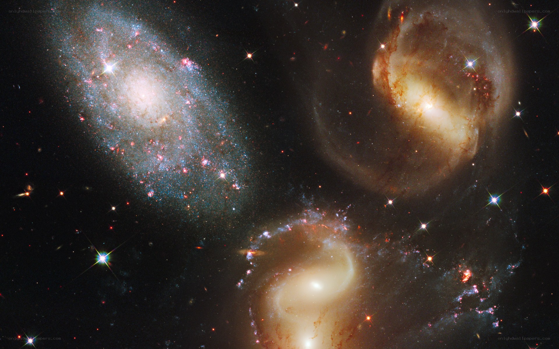 Galaxy cluster in deep space