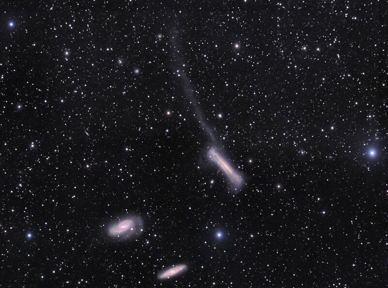 Galaxy cluster in deep space
