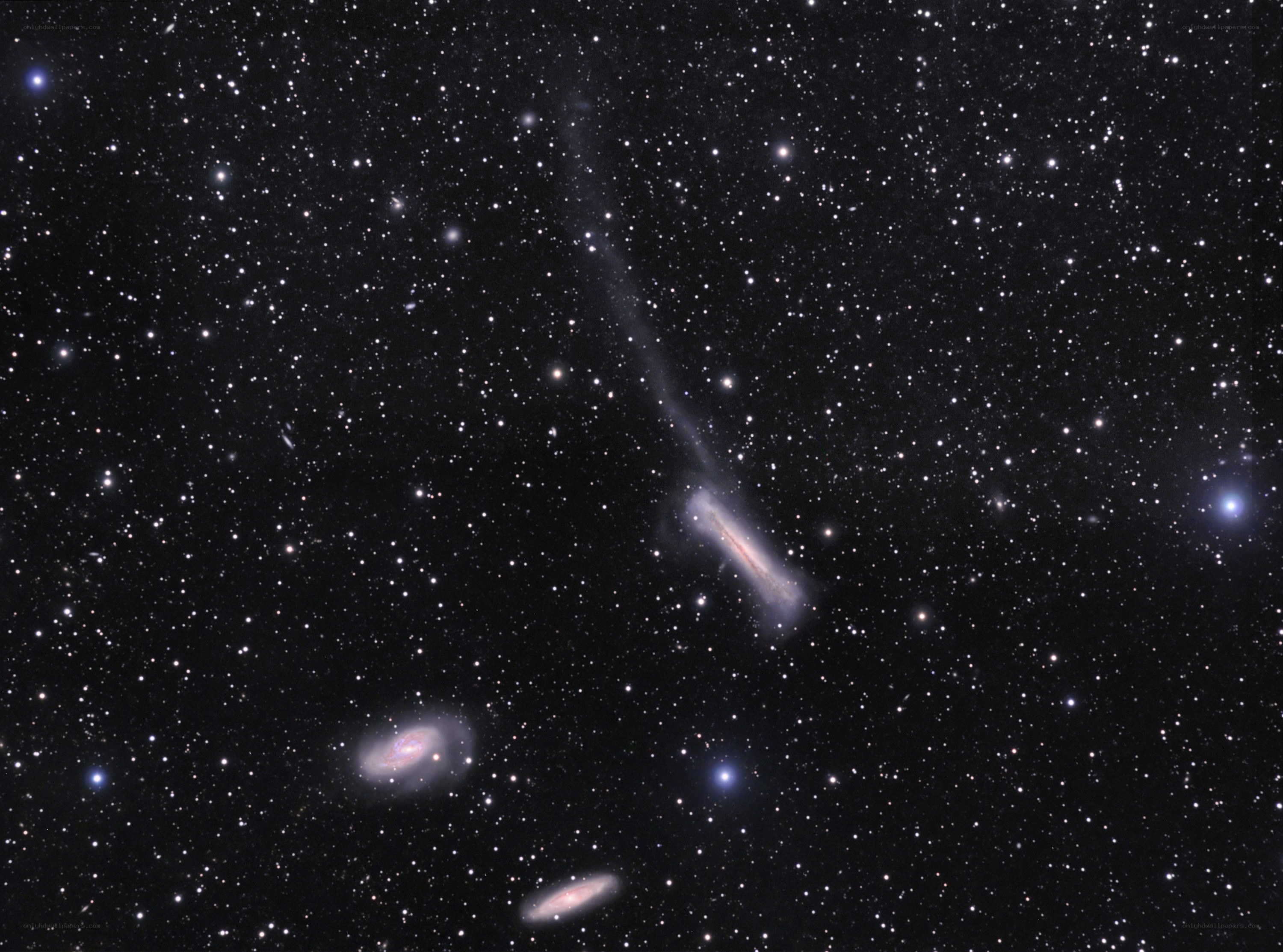 Galaxy cluster in deep space