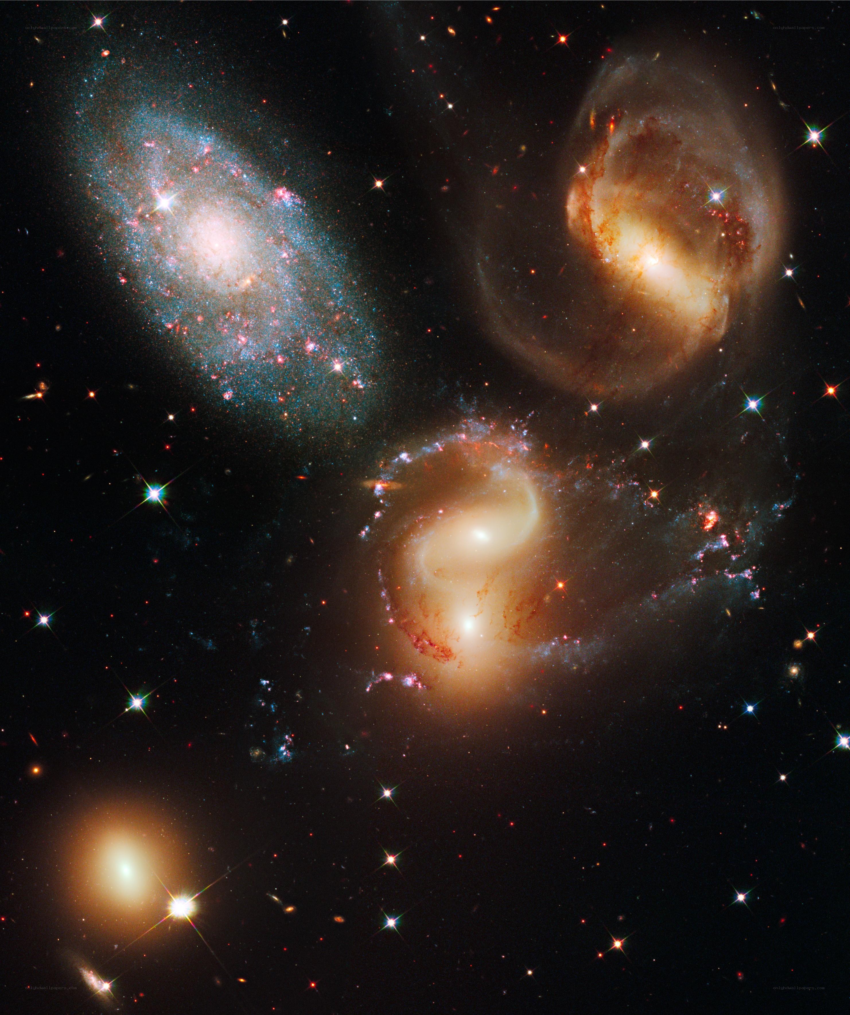 Galaxy cluster in deep space