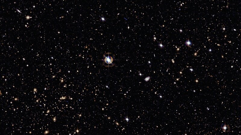 Galaxy Cluster in Space — Black, Cosmic, Night, Photograph, Stars, Galaxies