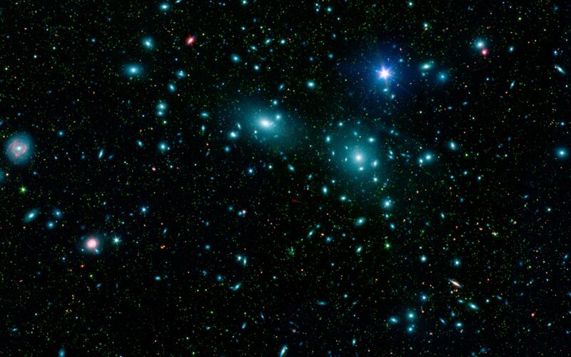 Galaxy Cluster in Space — Black, Cosmic, Night, Photograph, Stars, Nebulae