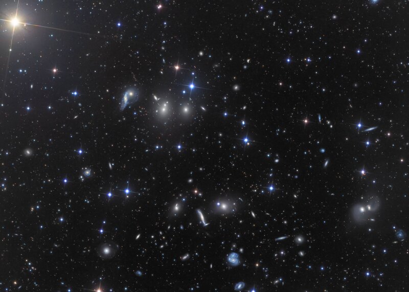 Galaxy Cluster in Space — Black, Cosmic, Night, Photograph