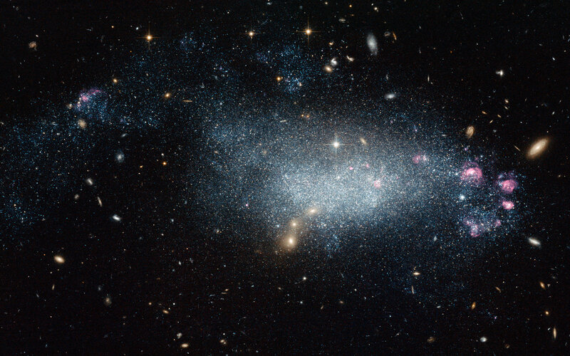 Galaxy Cluster in Space — Black, Cosmic, Photograph, Stars, Nebulae, Distant Galaxies