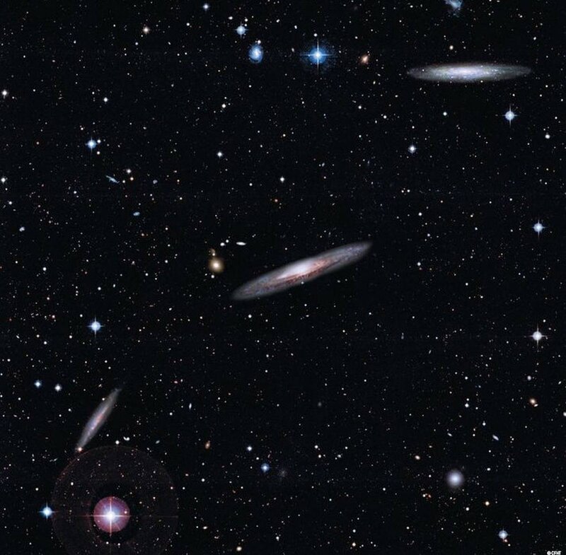 Galaxy Cluster in Space — Black, Cosmic