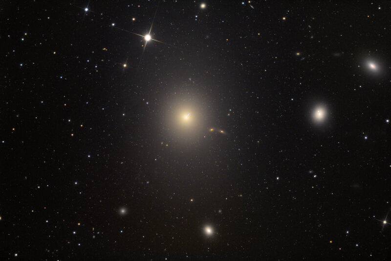 Galaxy Cluster in Space — Black, Serene