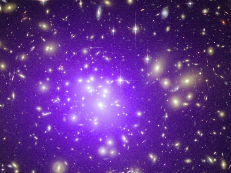 Galaxy Cluster — Purple, Cosmic, Photograph, Stars, Nebulae, Space