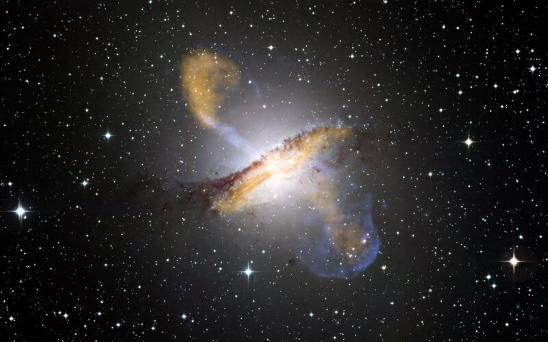 Galaxy Collision — Black, Cosmic, Night, Photograph