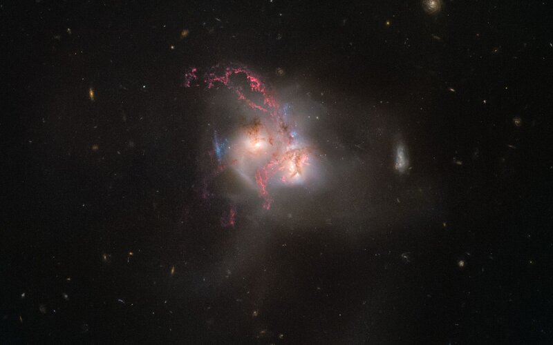 Galaxy Collision — Black, Cosmic, Photograph