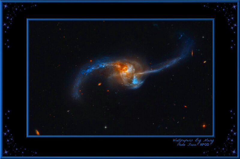 Galaxy Collision — Blue