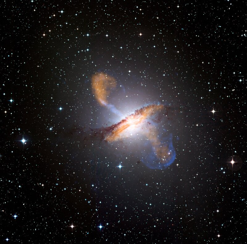 Galaxy collision in deep space