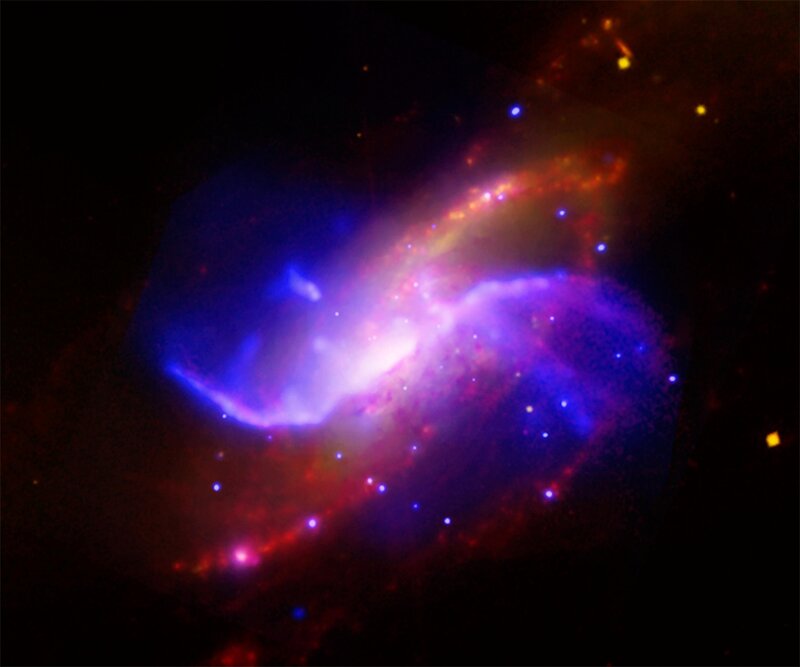 Galaxy collision in space