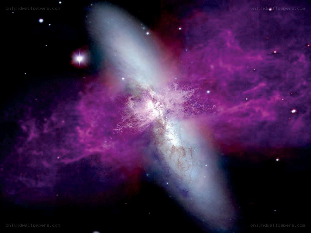Galaxy collision in space