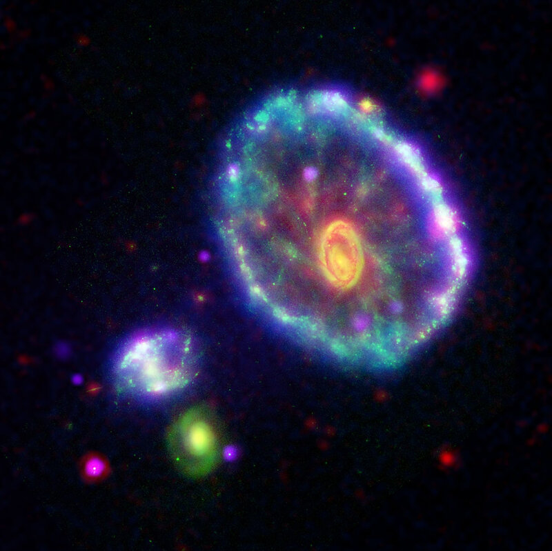 Galaxy Collision — Purple, Cosmic