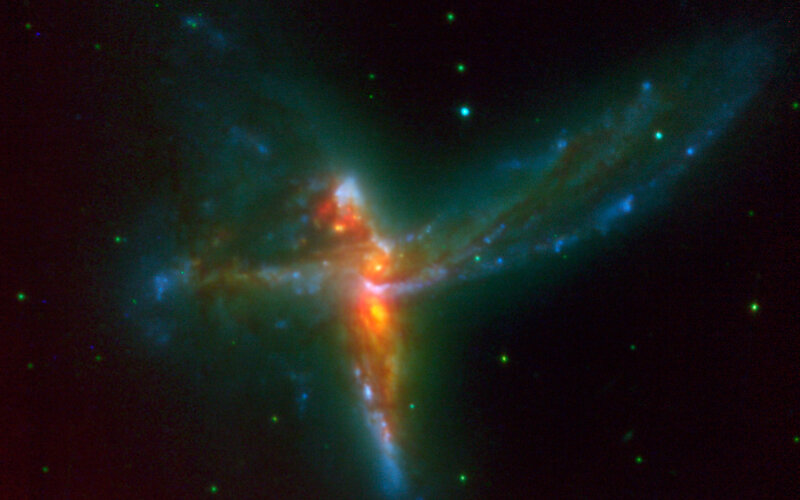 Galaxy Collision — Red