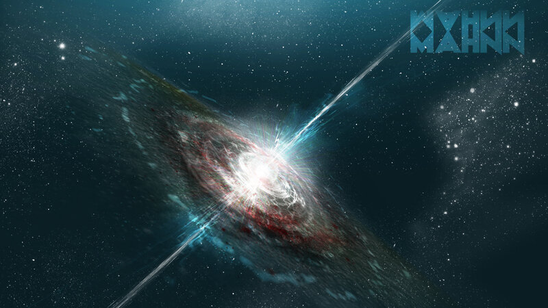 Galaxy collision with jets