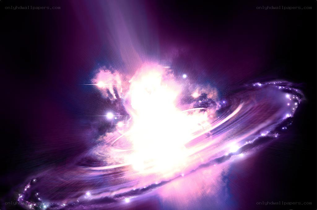 galaxy explosion in space