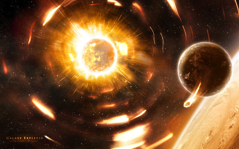Galaxy Explosion Scene